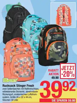 Maximarkt SPIRIT Rucksack Stinger Fresh Angebot