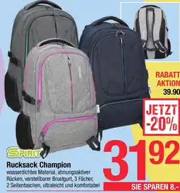 Maximarkt SPIRIT Rucksack Champion Angebot