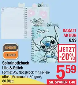 Maximarkt Spiralnotizbuch Lilo & Stitch Angebot