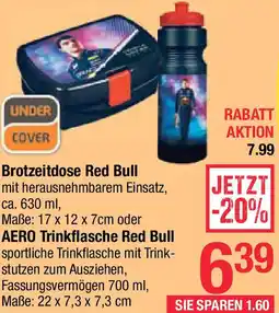Maximarkt Brotzeitdose Red Bull oder AERO Trinkflasche Red Bull Angebot