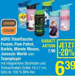 Maximarkt AERO Trinkflasche Frozen, Paw Patrol, Barbie, Minnie Mouse, Jurassic World oder Teamplayer Angebot