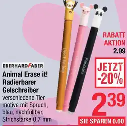 Maximarkt Animal Erase it! Radierbarer Gelschreiber versch. Motive Angebot