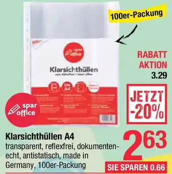 Maximarkt Klarsichthüllen A4 Angebot