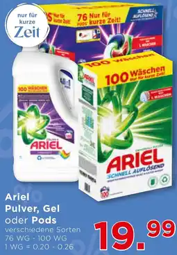 Unimarkt Ariel Pulver Gel oder Pods Angebot