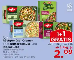 Unimarkt Iglo Röstgemüse Creme oder Buttergemüse und Ideenküche Angebot