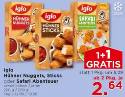 Unimarkt Iglo Hühner Nuggets Sticks oder Safari Abenteuer Angebot