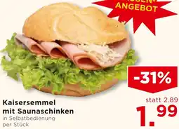 Unimarkt Kaisersemmel mit Saunaschinken Angebot
