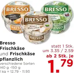Unimarkt Bresso Frischkäse und Frischkäse pflanzlich Angebot