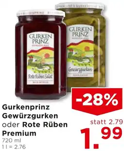 Unimarkt Gurkenprinz Gewürzgurken oder Rote Rüben Premium Angebot