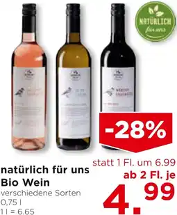 Unimarkt natürlich für uns Bio Wein Angebot
