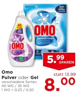 Unimarkt Omo Pulver oder Gel Angebot