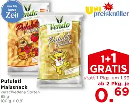 Unimarkt Pufuleti Maissnack Angebot