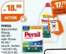 Müller Persil Waschmittel flüssig Angebot