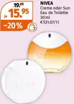 Müller Nivea Creme oder Sun Eau de Toilette Angebot