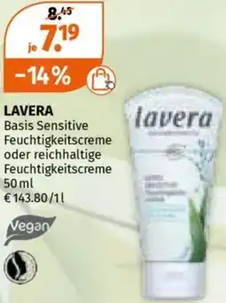 Müller Lavera Basis Sensitive Feuchtigkeitscreme Angebot