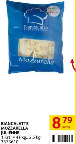 Transgourmet Biancalatte mozzarella julienne Angebot
