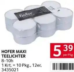 Transgourmet Hofer maxi teelichter Angebot