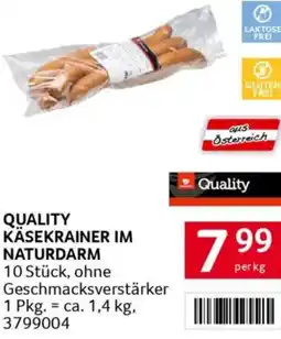 Transgourmet Quality käsekrainer im naturdarm Angebot