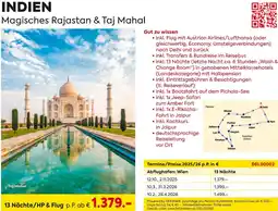 Billa Reisen INDIEN Magisches Rajastan & Taj Mahal Angebot