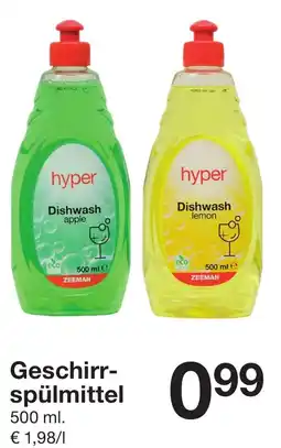 Zeeman Geschirr- spülmittel Angebot