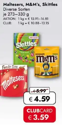 Travel FREE Maltesers M&M's Skittles Angebot