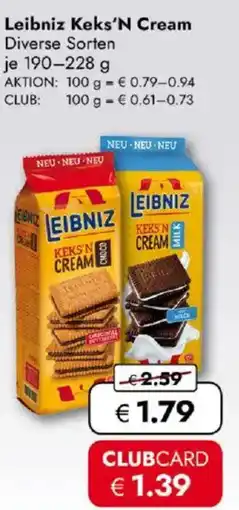 Travel FREE Leibniz Keks'N Cream Angebot