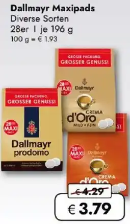 Travel FREE Dallmayr Maxipads Angebot