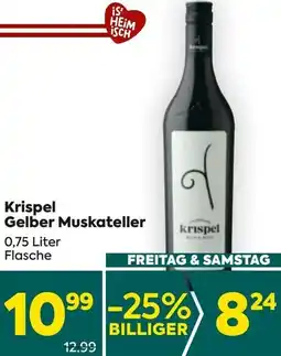 Billa Krispel Gelber Muskateller 0,75 Liter Flasche Angebot