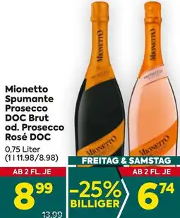 Billa Mionetto Spumante Prosecco DOC Brut od. Prosecco Rosé DOC Angebot