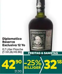 Billa Diplomatico Reserva Exclusiva 12 Yo Angebot