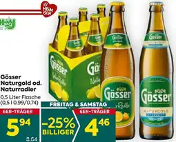 Billa Gösser Naturgold od. Naturradler Angebot