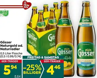 Billa Gösser Naturgold od. Naturradler Angebot
