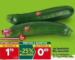 Billa Ja! Natürlich Bio-Zucchini Angebot