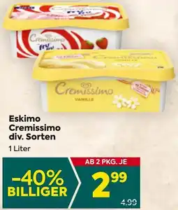 Billa Eskimo Cremissimo div. Sorten Angebot