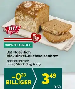 Billa Ja! Natürlich Bio-Dinkel-Buchweizenbrot Angebot
