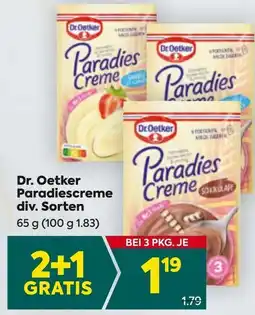 Billa Dr. Oetker Paradiescreme Angebot