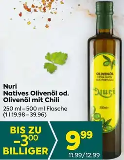 Billa Nuri Natives Olivenöl od. Olivenöl mit Chili Angebot