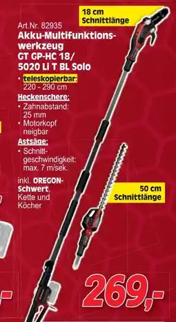 Zgonc Einhell Akku-Multifunktionswerkzeug GT GP-HC 18/ 5020 Li T BL Solo Angebot