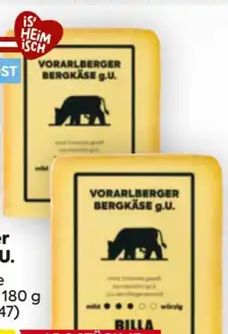 Billa Billa Vorarlberger Bergkäse Angebot