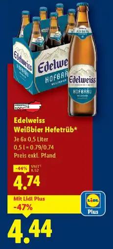 Lidl Edelweiss Weißbier Weißbier Hefetrüb* Angebot