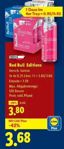 Lidl Red Bull Editions Angebot