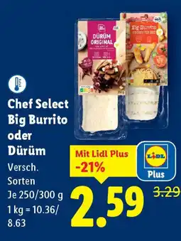 Lidl Chef Select Big Burrito oder Dürüm Angebot