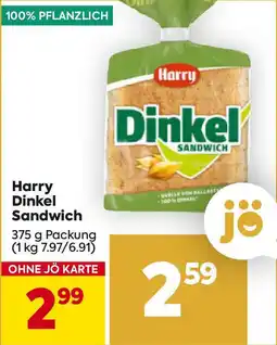 Billa Harry Dinkel Sandwich Angebot