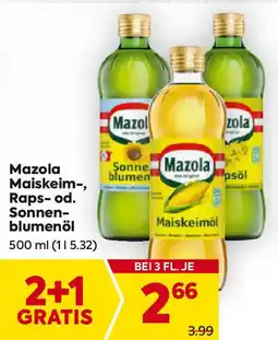 Billa Mazola Maiskeim-, Raps-od. Sonnen- blumenöl Angebot