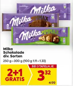 Billa Milka Schokolade div. Sorten Angebot