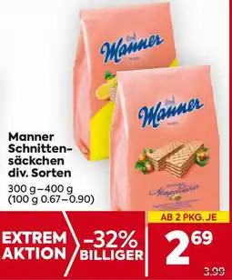 Billa Manner Schnittensäckchen div. Sorten Angebot