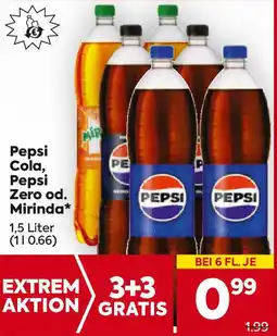 Billa Pepsi Cola, Pepsi Zero od. Mirinda Angebot