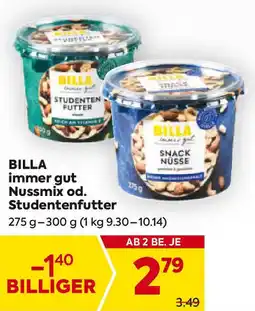 Billa BILLA immer gut Nussmix od. Studentenfutter Angebot