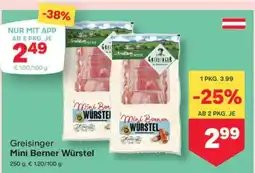 MPreis Greisinger Mini Berner Würstel Angebot