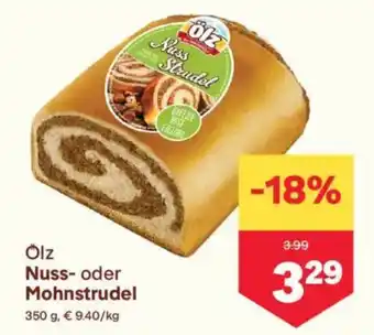 MPreis Ölz Nuss oder Mohnstrudel Angebot